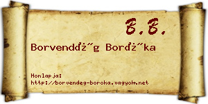 Borvendég Boróka névjegykártya